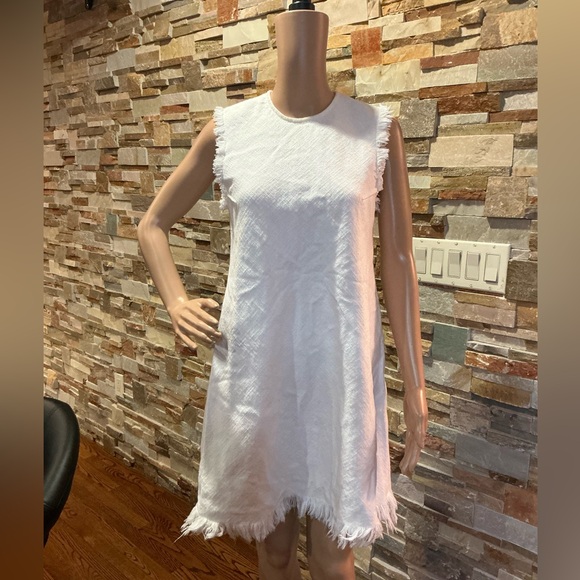 Alexander Wang Dresses & Skirts - T By Alexander Wang Sleeveless Frayed White Women’s Shift Dress